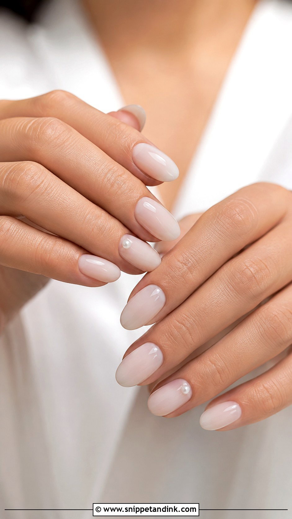 Milky White Wedding Nails - Snippet and Ink - 30 Nail Art for Wedding Ideas