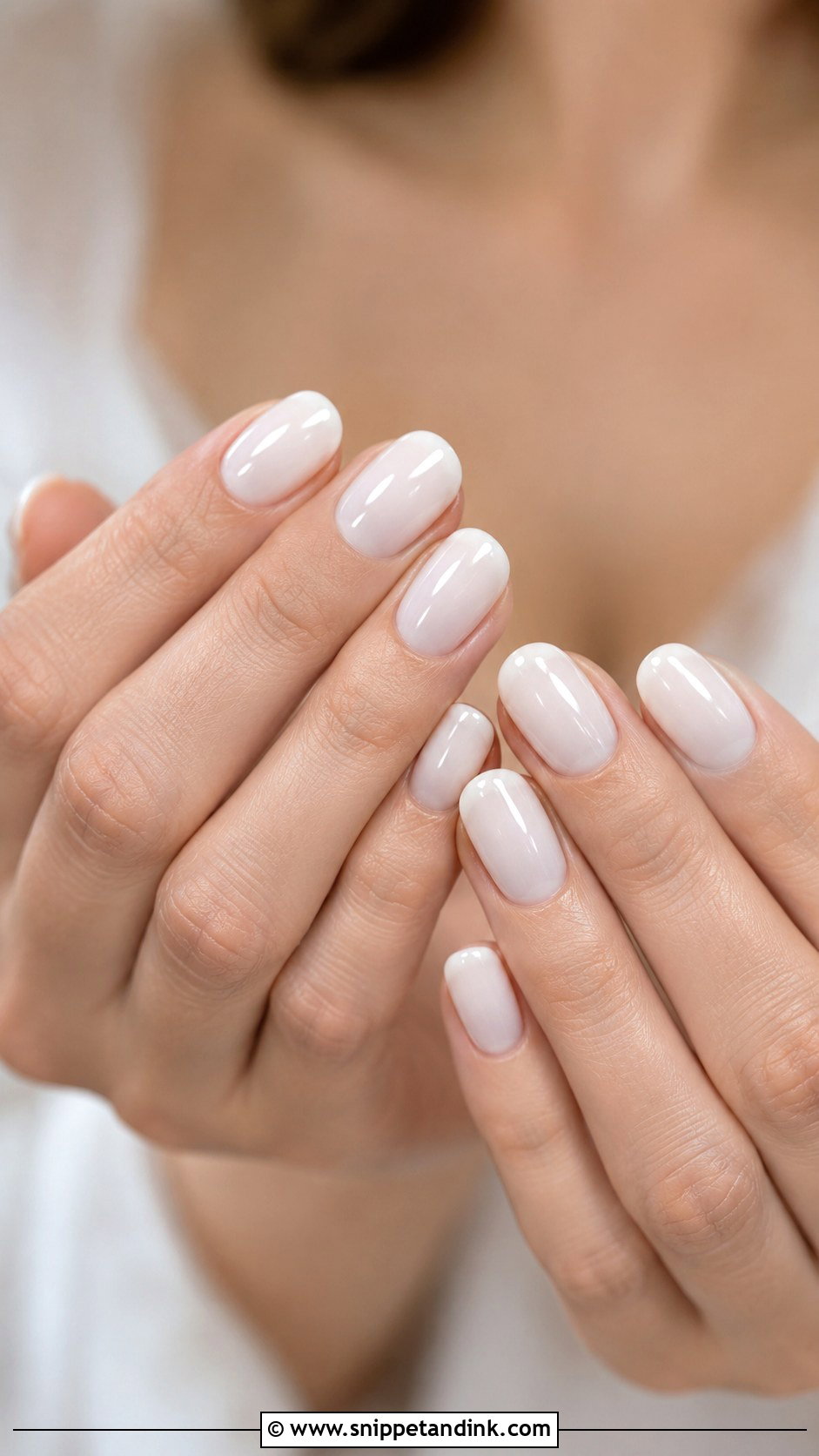 Milky White Wedding Nails - Snippet and Ink - 30 Wedding Nails Ideas