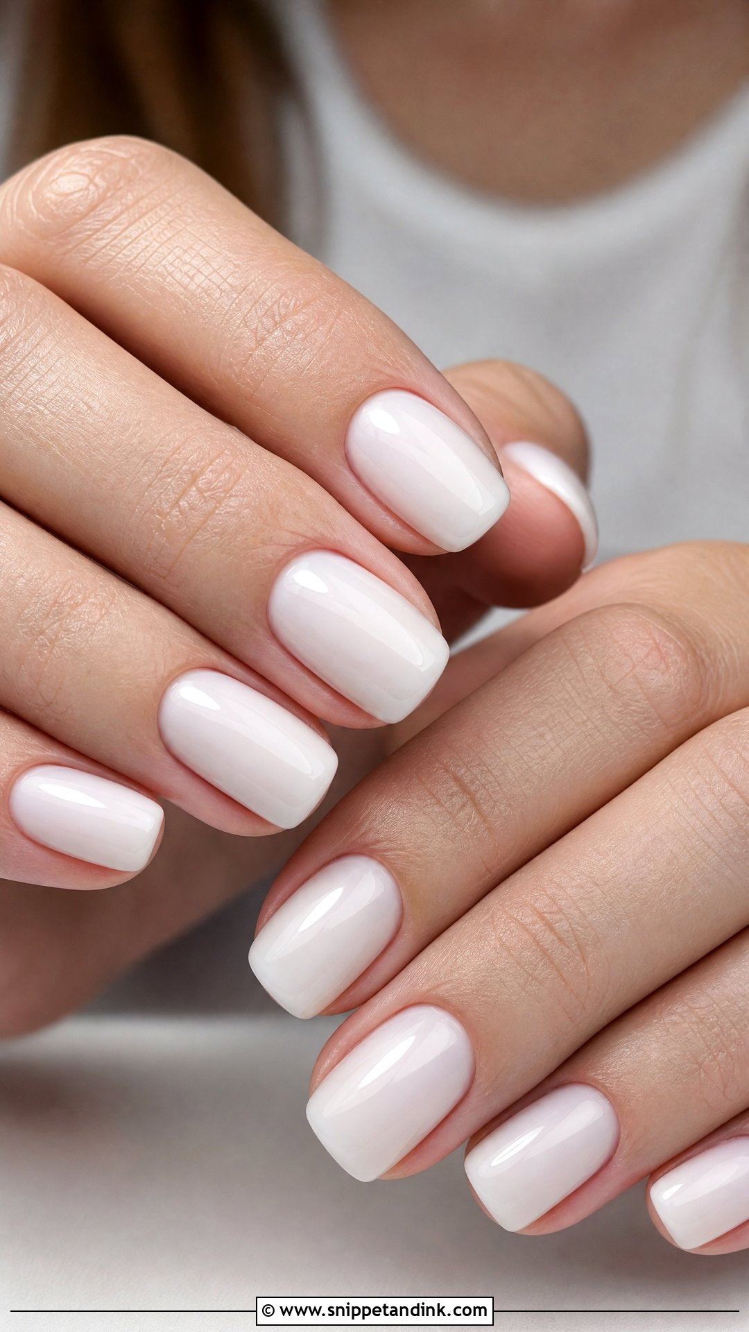 Milky White Wedding Nails - Snippet and Ink - 35 Wedding Day Nails