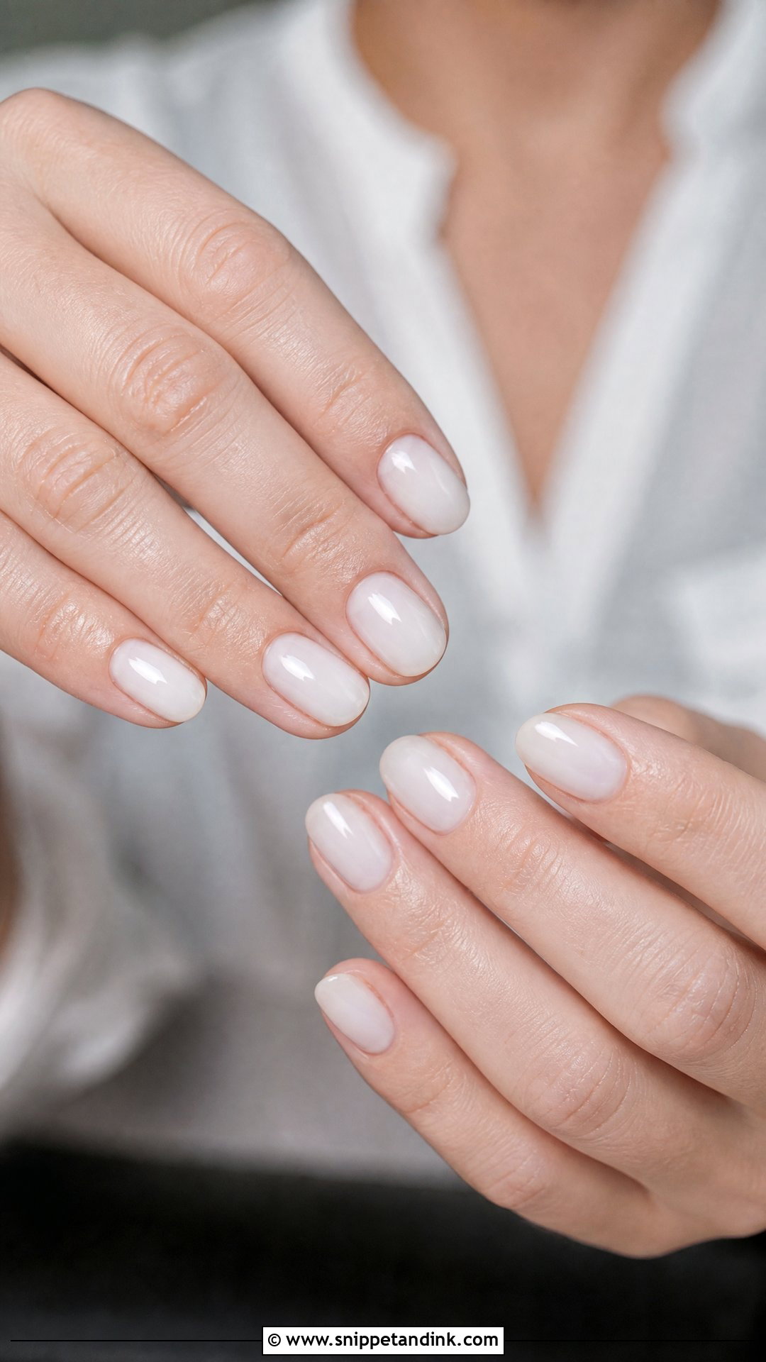 Milky White Wedding Nails - Snippet and Ink - 35 Wedding Nails Design