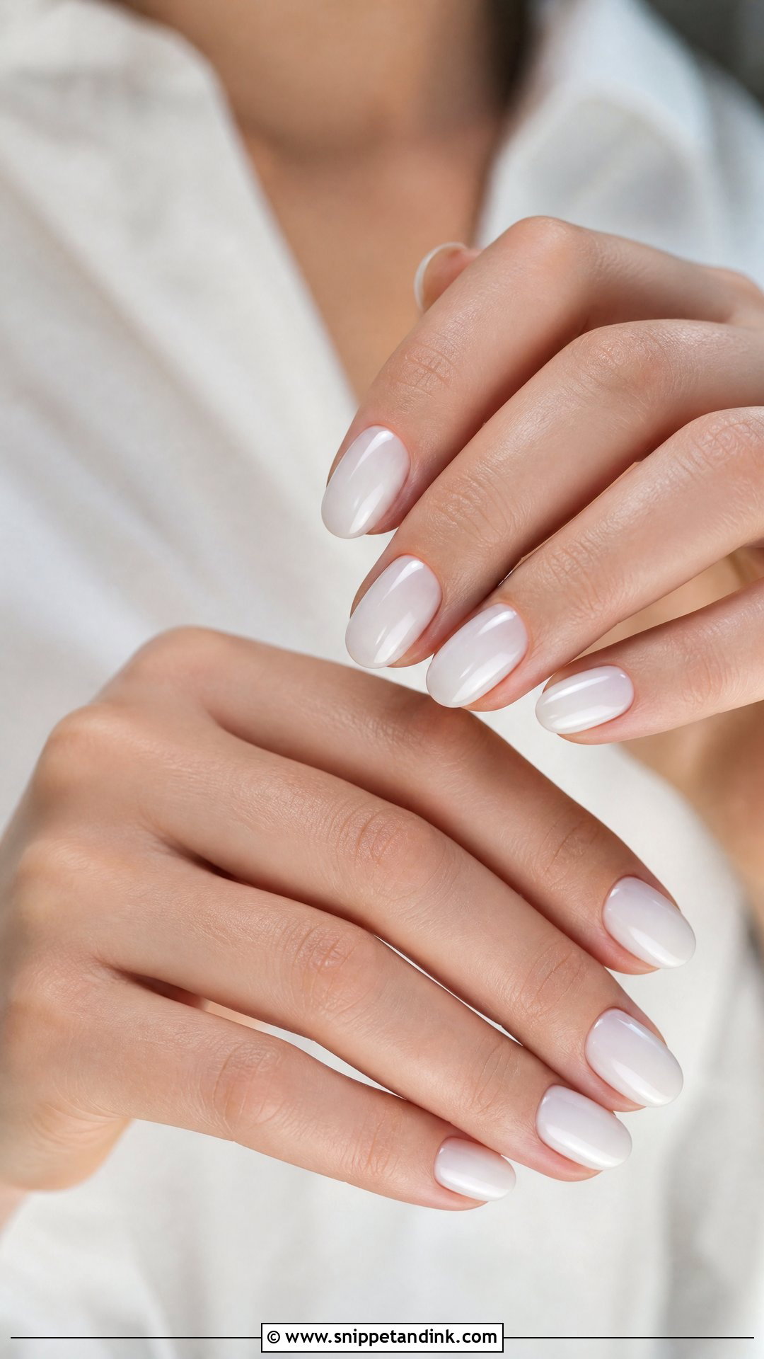 Milky White Wedding Party Nails - Snippet and Ink - 25 Wedding Party Nails