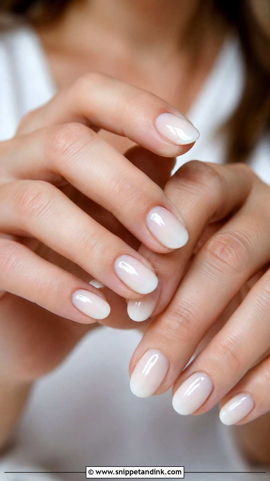 Milky White Wedding Ring Nails - Snippet and Ink - 20 Wedding Ring Nails
