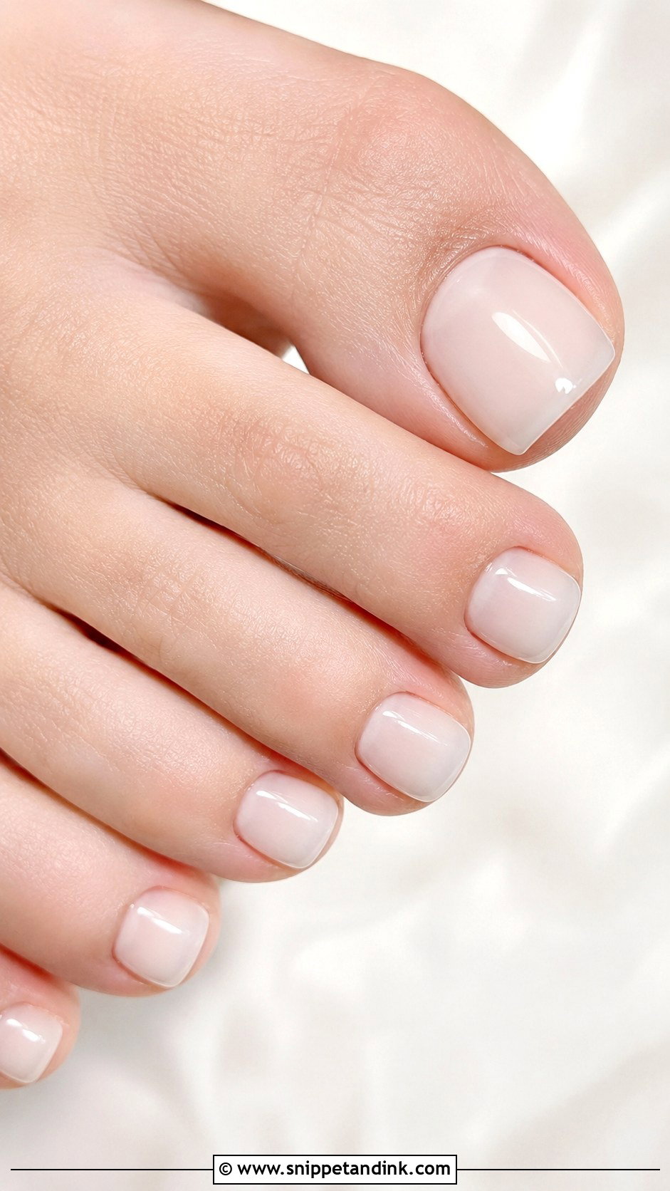 Milky White Wedding Toe Nails - Snippet and Ink - 20 Bride Toe Nails Wedding