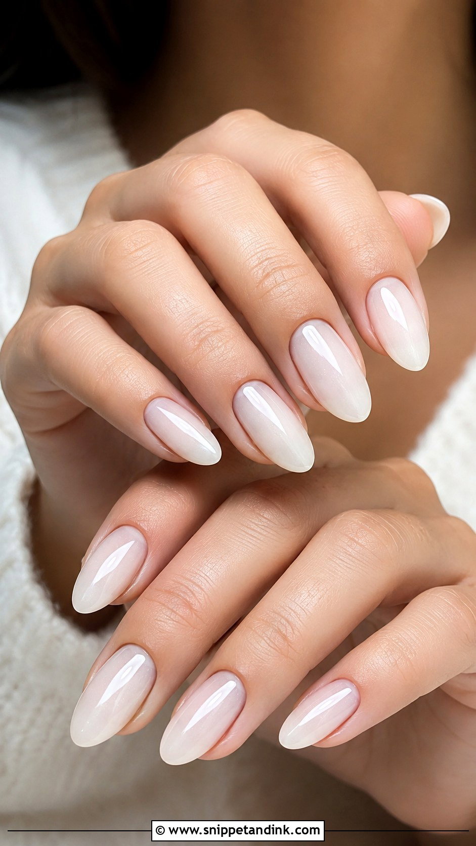 Milky White Winter Bridal Nails - Snippet and Ink - 20 Winter Bridal Nails