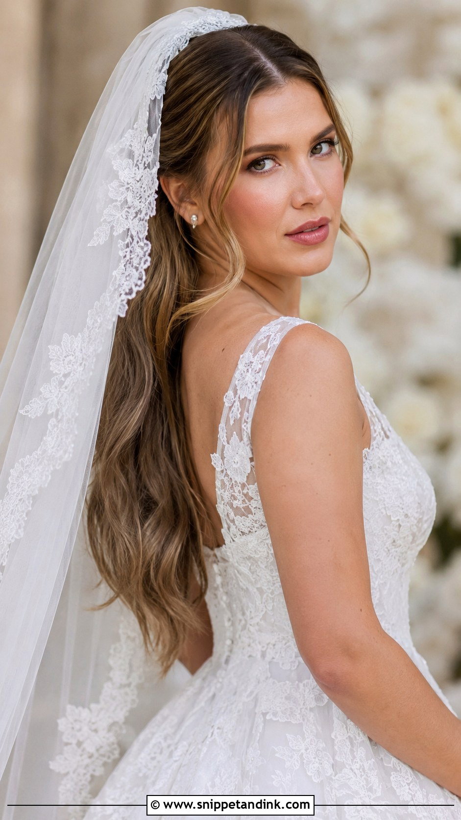 Millie Bobby Brown Wedding Hair Half Up - Snippet and Ink - 15 Millie Bobby Brown Wedding Hair Ideas