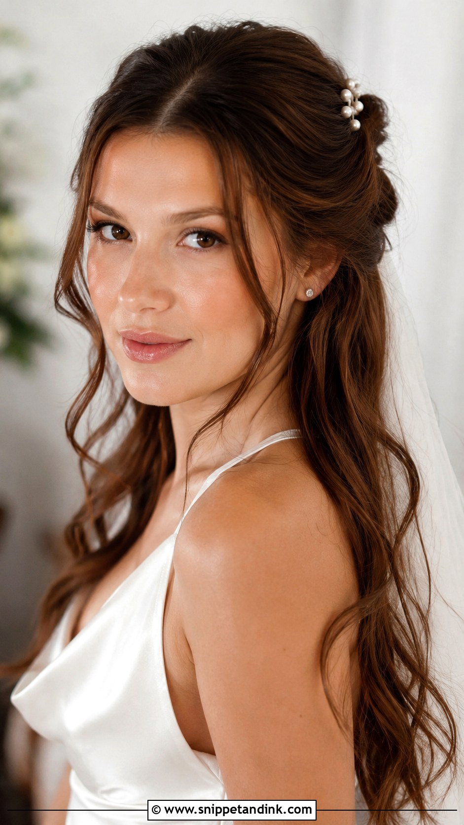Millie Bobby Brown Wedding Hair With Middle Part - Snippet and Ink - 15 Millie Bobby Brown Wedding Hair Ideas