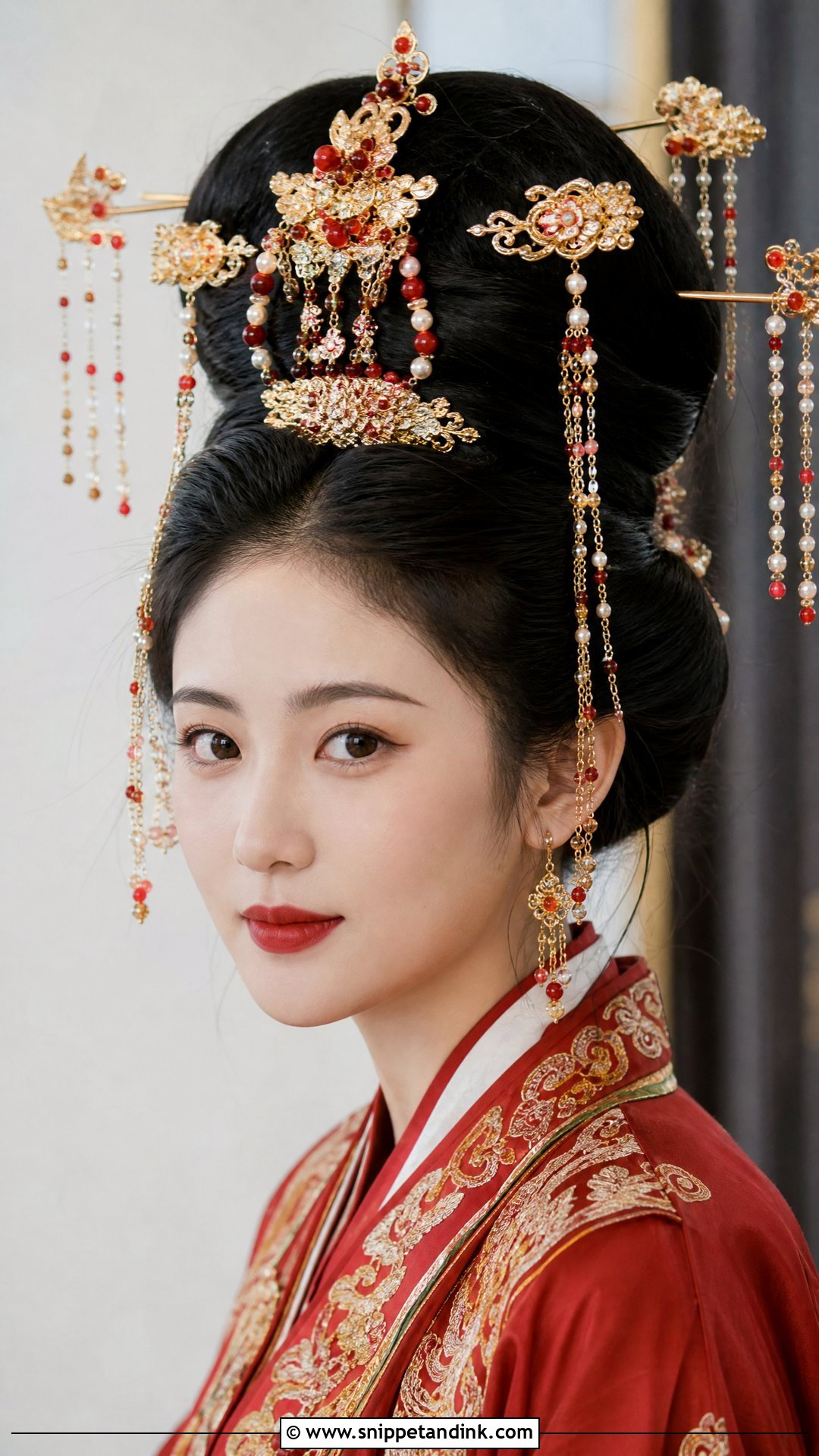 Ming Dynasty Bridal Updo - Snippet and Ink - 20 Chinese Wedding Hairstyles