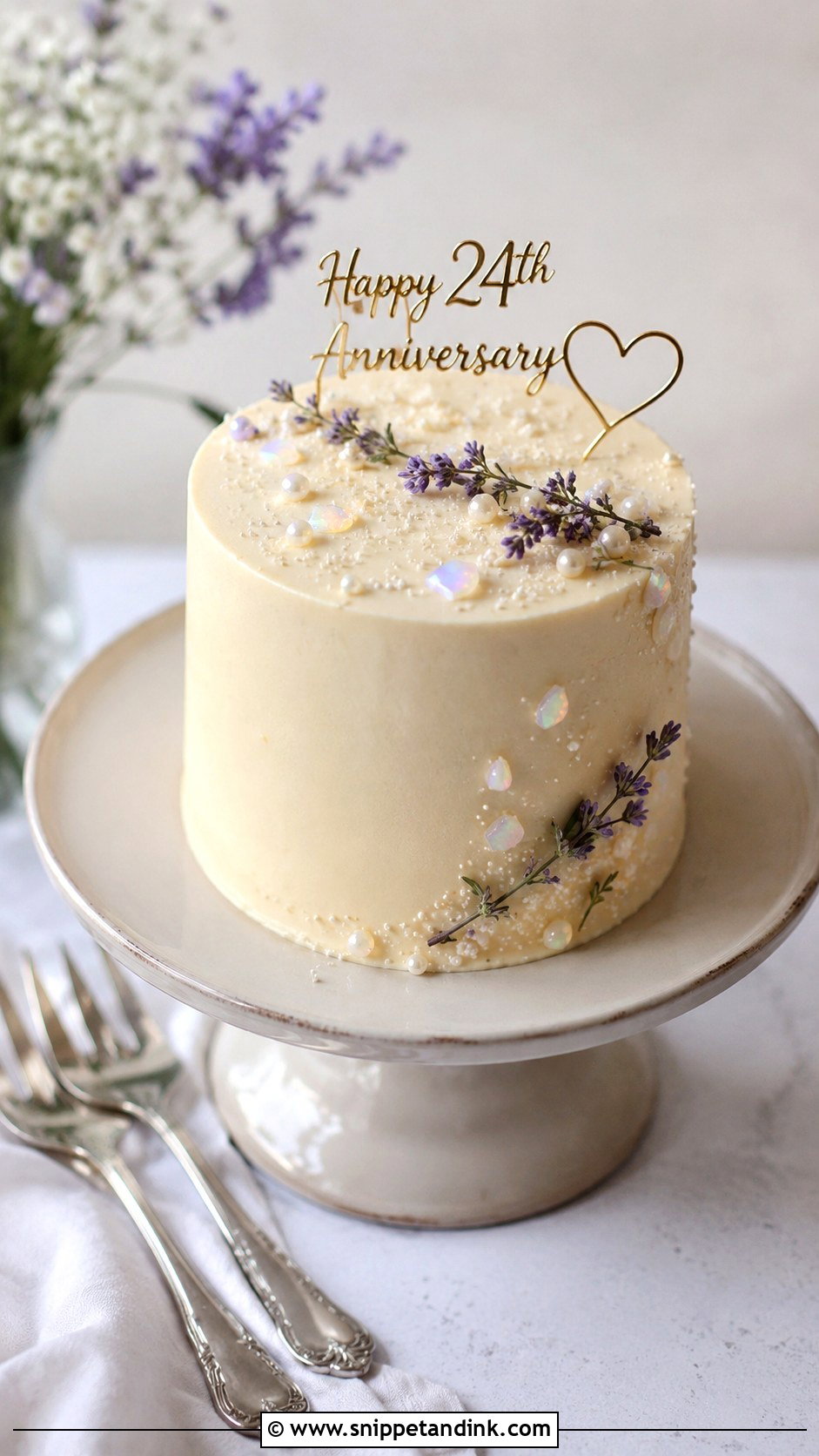 Mini 24th Anniversary Cake - Snippet and Ink - 20 24th Anniversary Cake Ideas