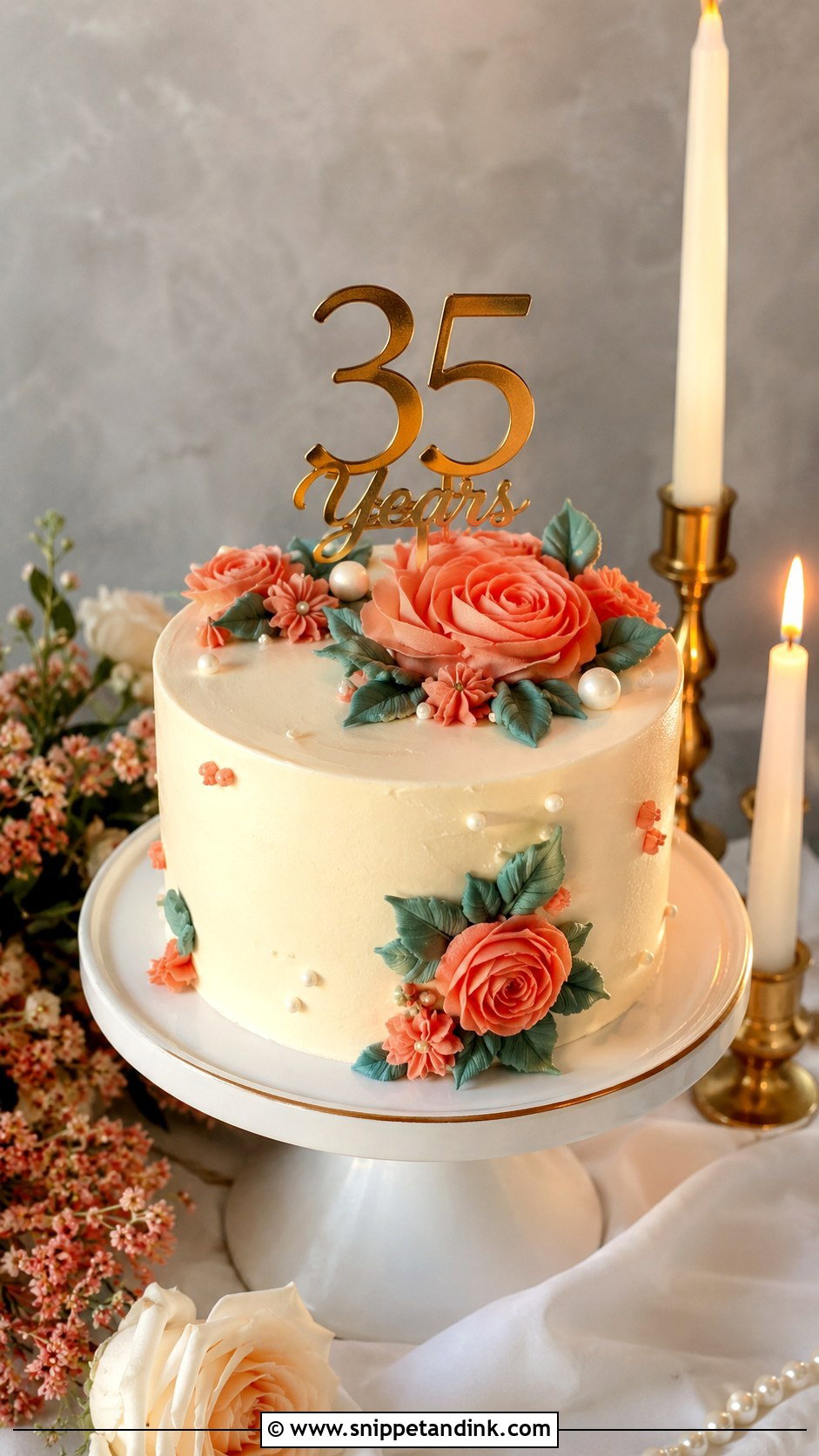 Mini Anniversary Cake - Snippet and Ink - 20 35th Anniversary Cake Ideas