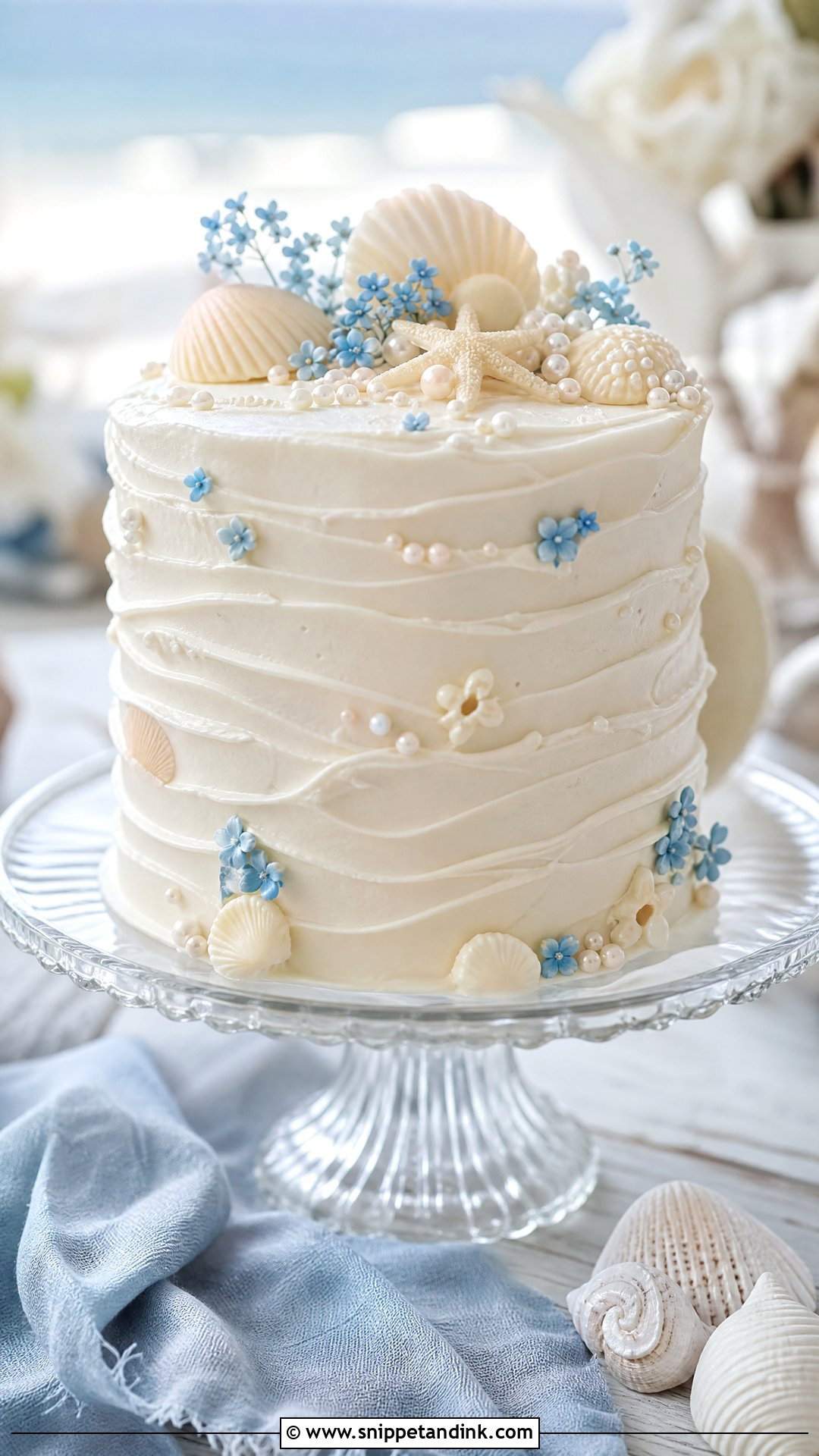 Mini Beach Wedding Cake - Snippet and Ink - 20 Mini Wedding Cake Ideas