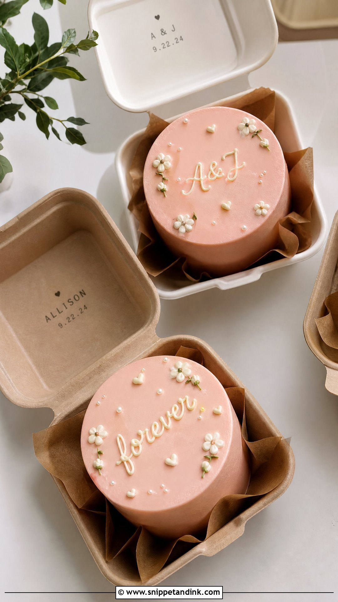 Mini Bento Wedding Cakes - Snippet and Ink - 20 Mini Wedding Cakes
