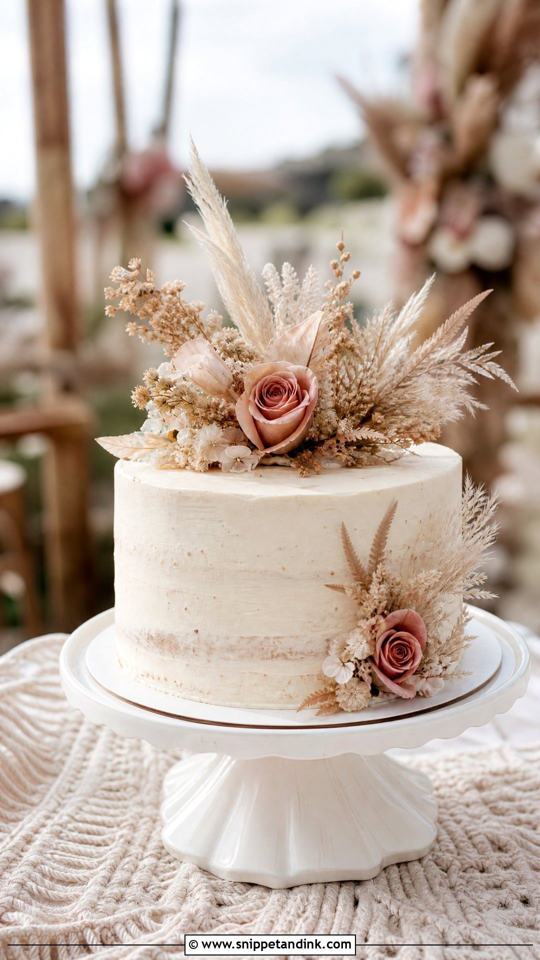 Mini Boho Wedding Cake - Snippet and Ink - 20 Mini Wedding Cake Ideas