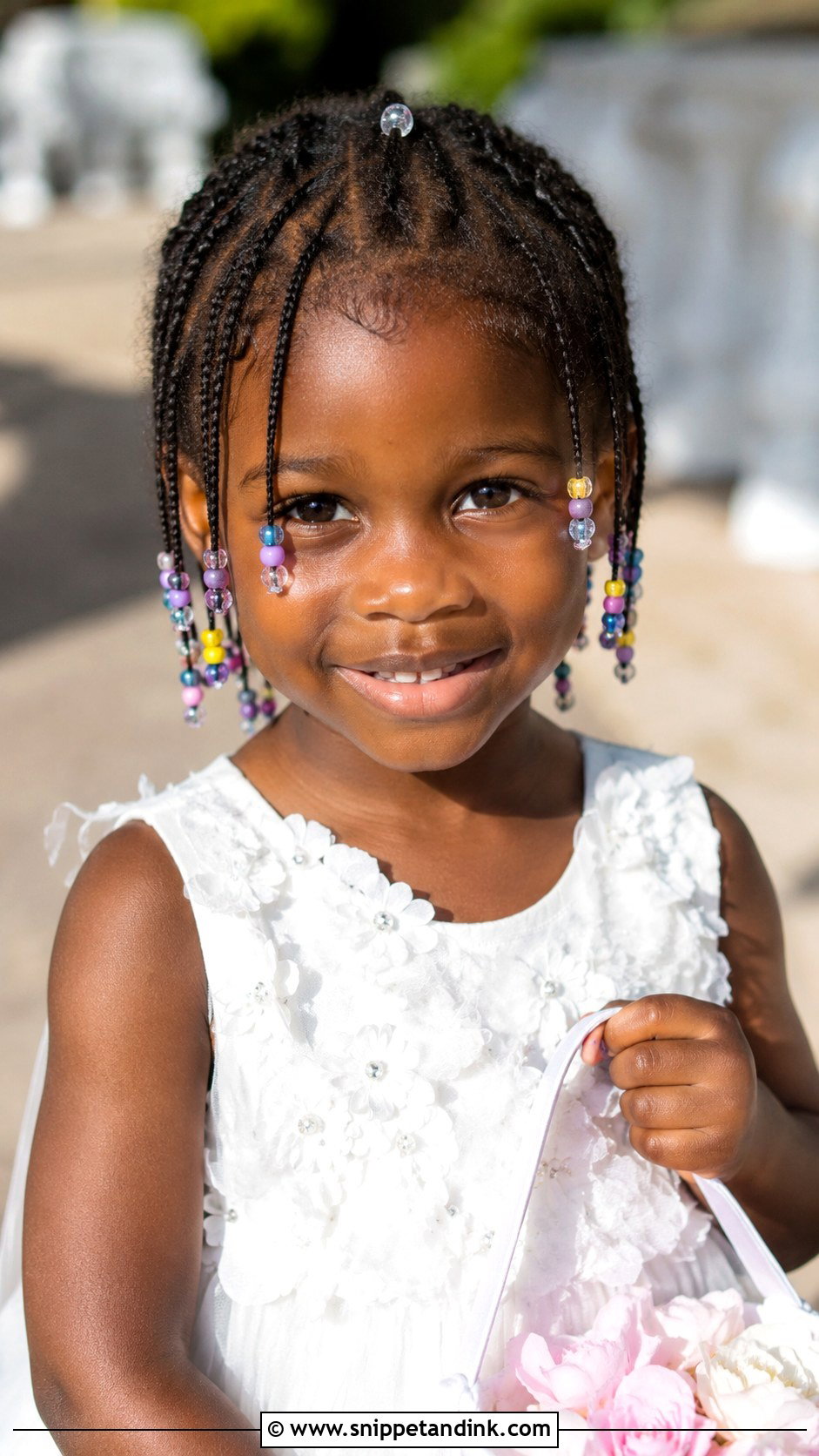 Mini Braids With Beads - Snippet and Ink - 25 Flowergirls Hairstyle Ideas