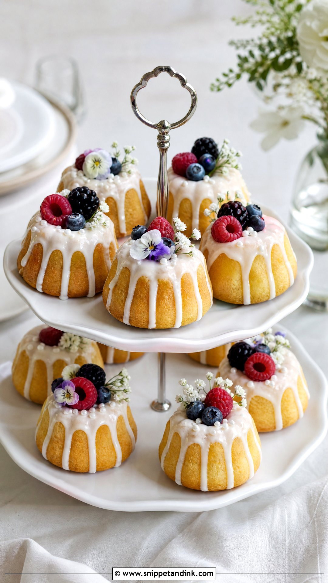 Mini Bundt Wedding Cake - Snippet and Ink - 20 Mini Wedding Cake Ideas