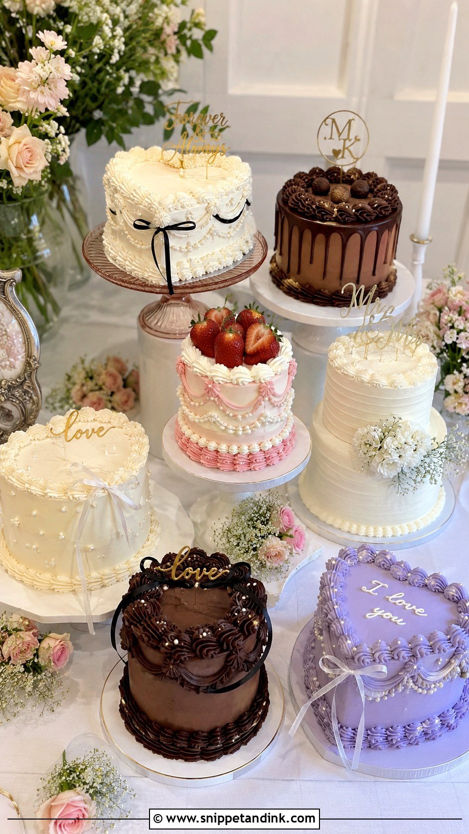 Mini Cake Table Wedding Cake - Snippet and Ink - 30 Novelty Wedding Cakes