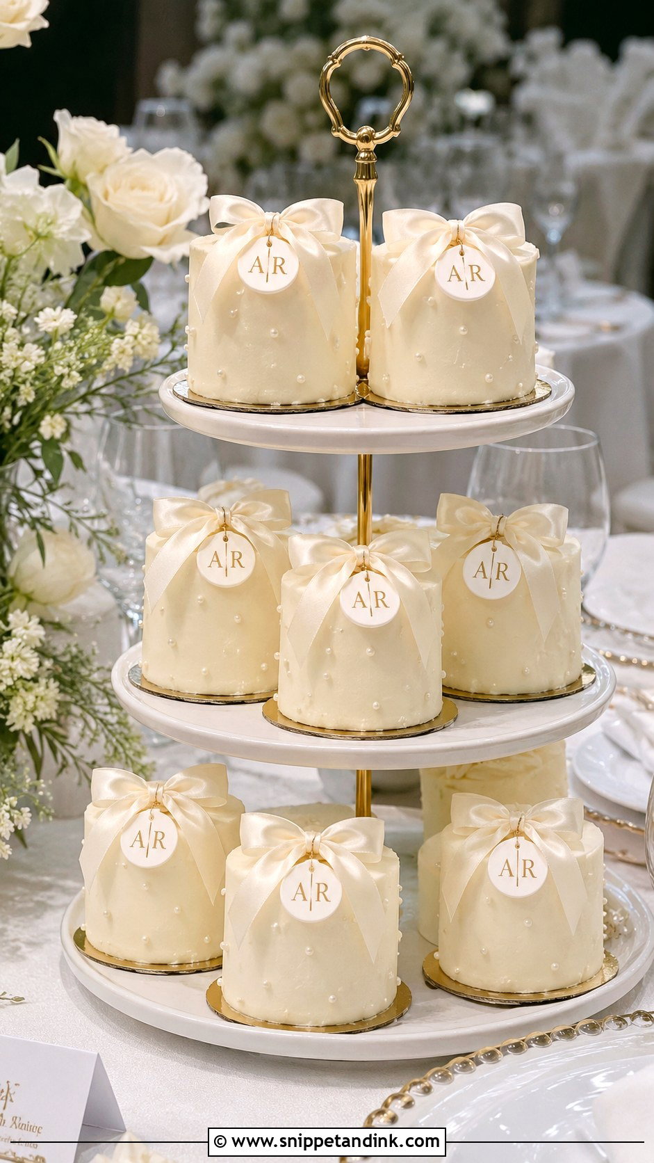 Mini Charm Wedding Cakes - Snippet and Ink - 20 Charm Cake Ideas for Wedding