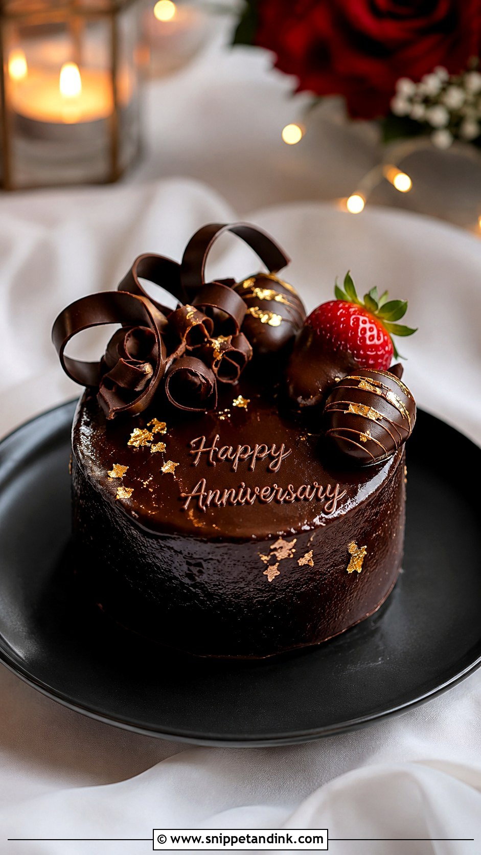 Mini Chocolate Anniversary Cake - Snippet and Ink - 20 Happy Anniversary Mini Cake Ideas