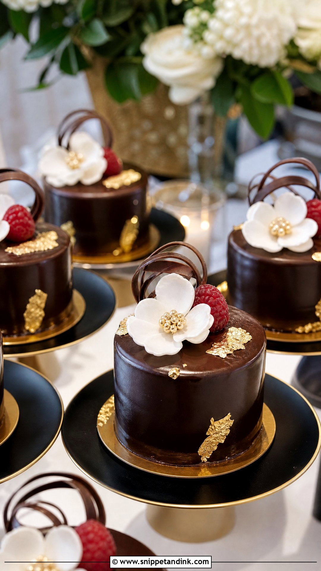 Mini Chocolate Wedding Cakes - Snippet and Ink - 20 Mini Wedding Cakes
