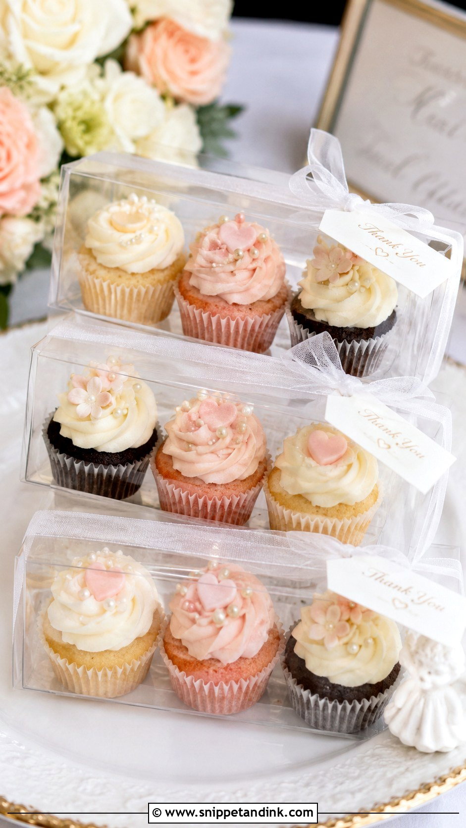 Mini Cupcake Wedding Favors - Snippet and Ink - 20 Cake Favors for Wedding