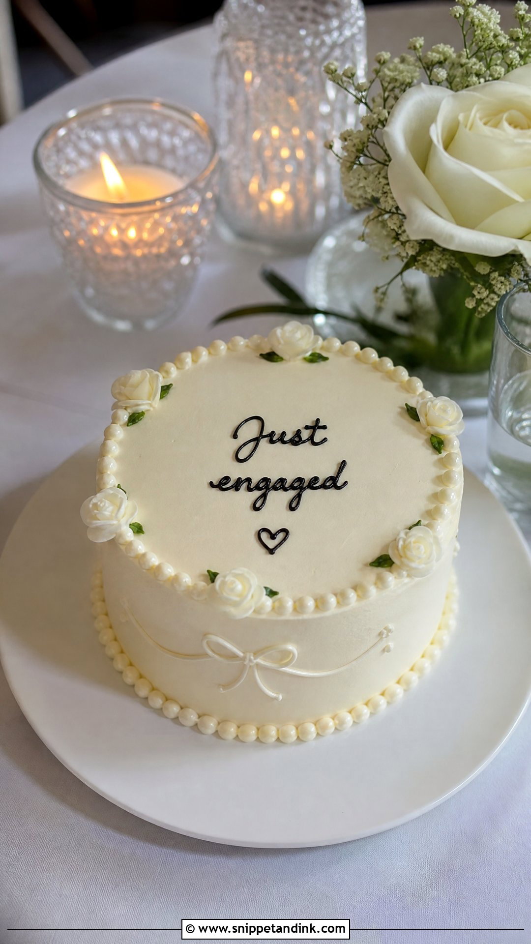 Mini Engagement Cake - Snippet and Ink - 30 Engagement Cakes
