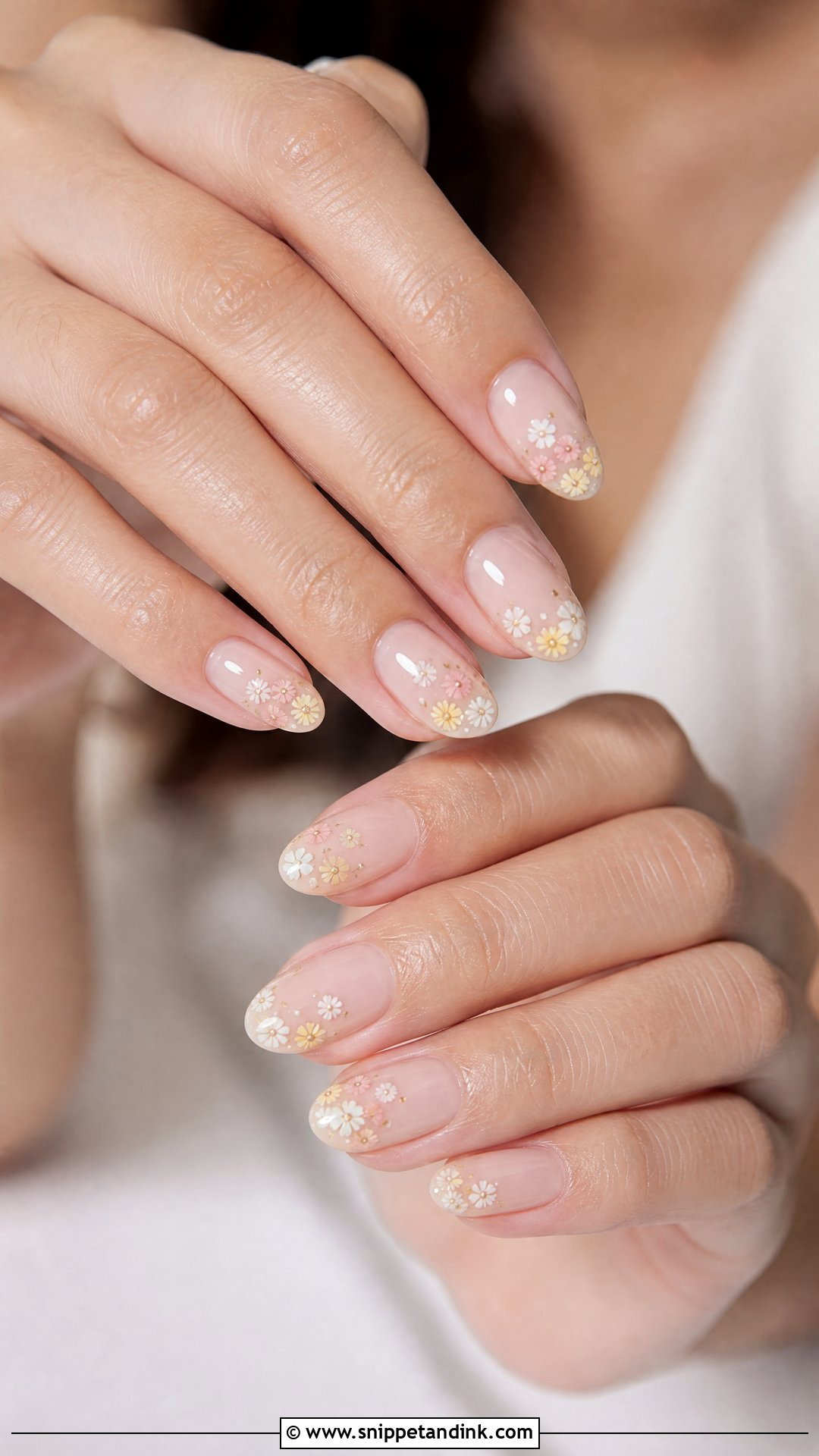 Mini Flower Bridal Nails - Snippet and Ink - 25 Fun Bridal Nails