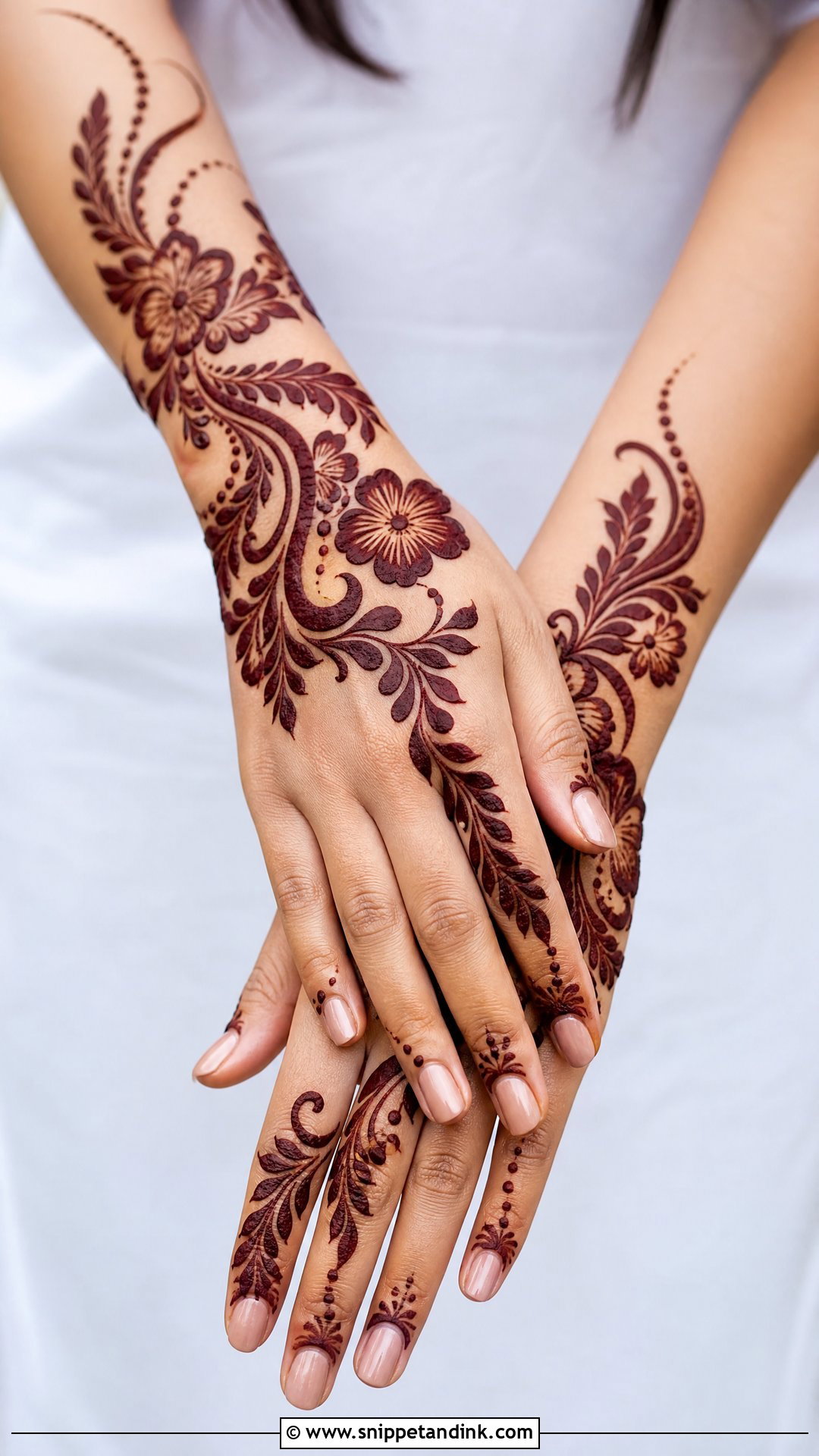 Mini Gulf Mehndi Design - Snippet and Ink - 30 Mini Mehndi Designs