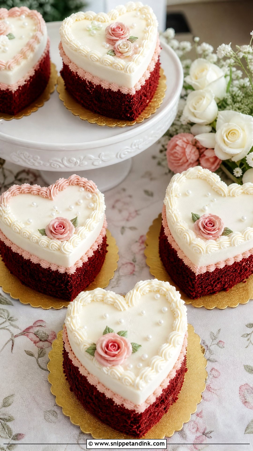 Mini Heart Wedding Cakes - Snippet and Ink - 20 Mini Wedding Cakes