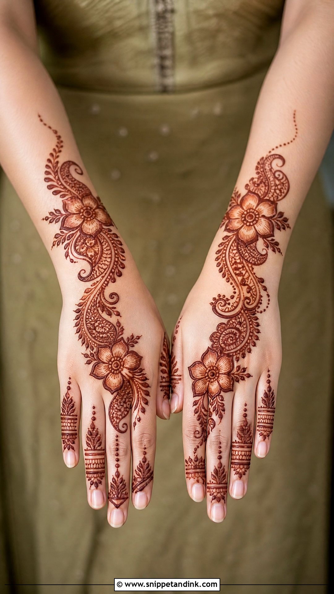 Mini Indo Arabic Mehndi Design - Snippet and Ink - 30 Mini Mehndi Designs