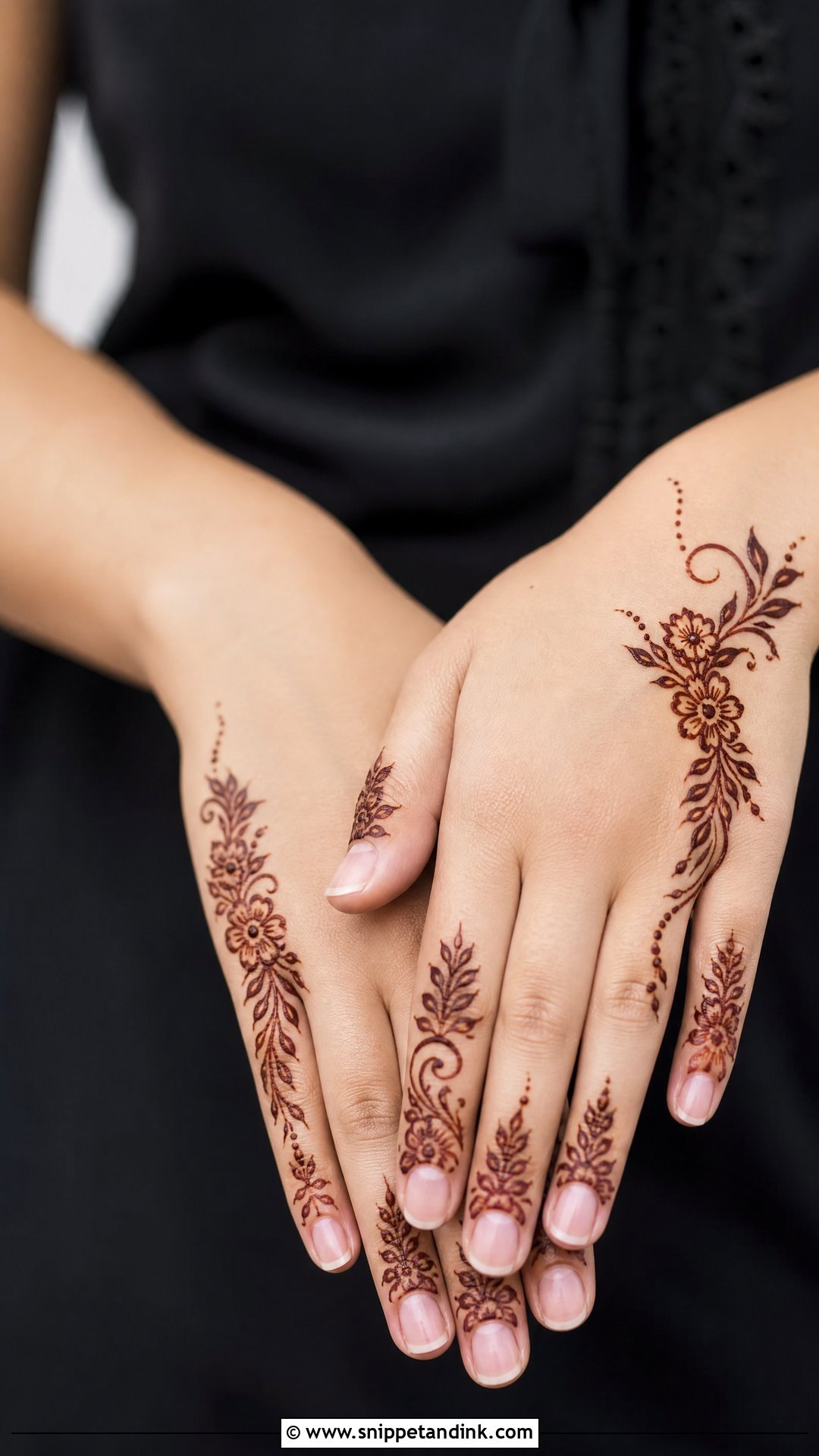 Mini Khafif Mehndi Design - Snippet and Ink - 30 Mini Mehndi Designs