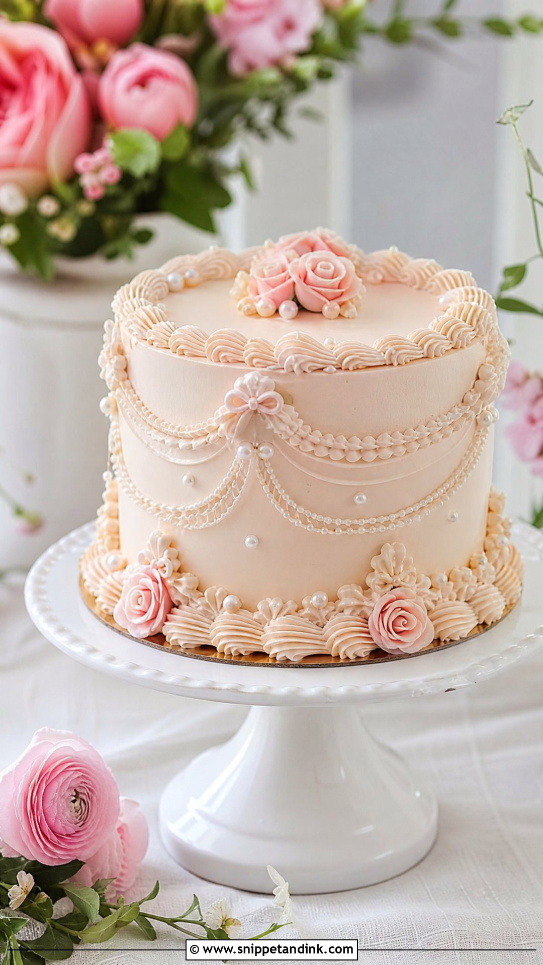 Mini Lambeth Wedding Cake - Snippet and Ink - 20 Lambeth Wedding Cake Ideas