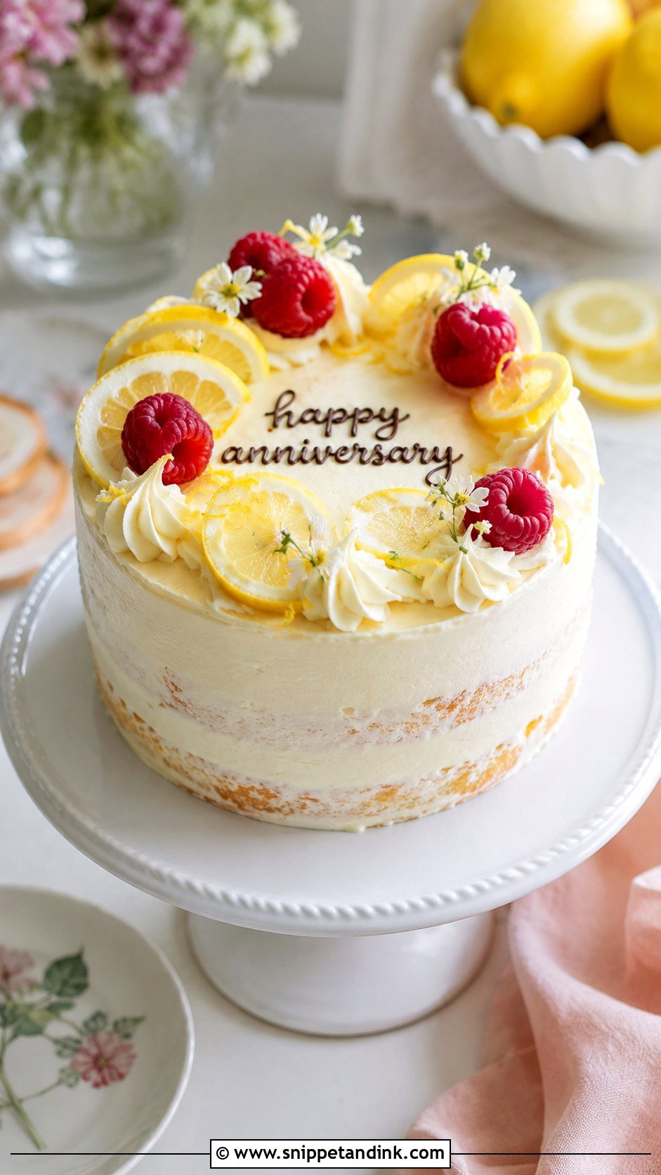 Mini Lemon Anniversary Cake - Snippet and Ink - 20 Happy Anniversary Mini Cake Ideas