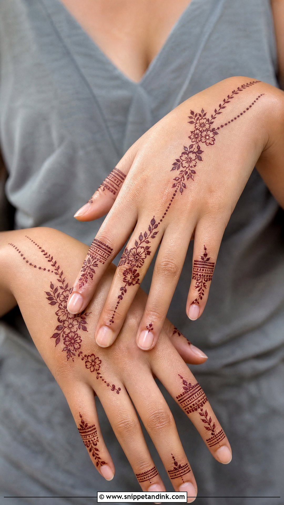 Mini Modern Mehndi Design - Snippet and Ink - 30 Mini Mehndi Designs