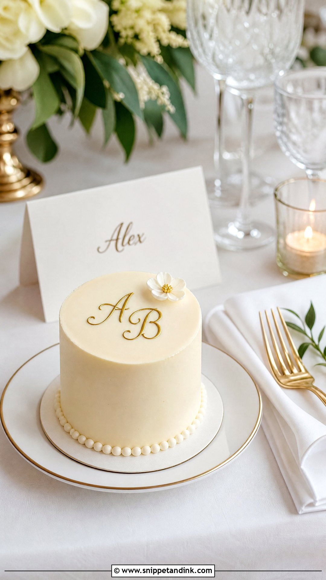 Mini Monogram Wedding Cakes - Snippet and Ink - 20 Mini Wedding Cakes