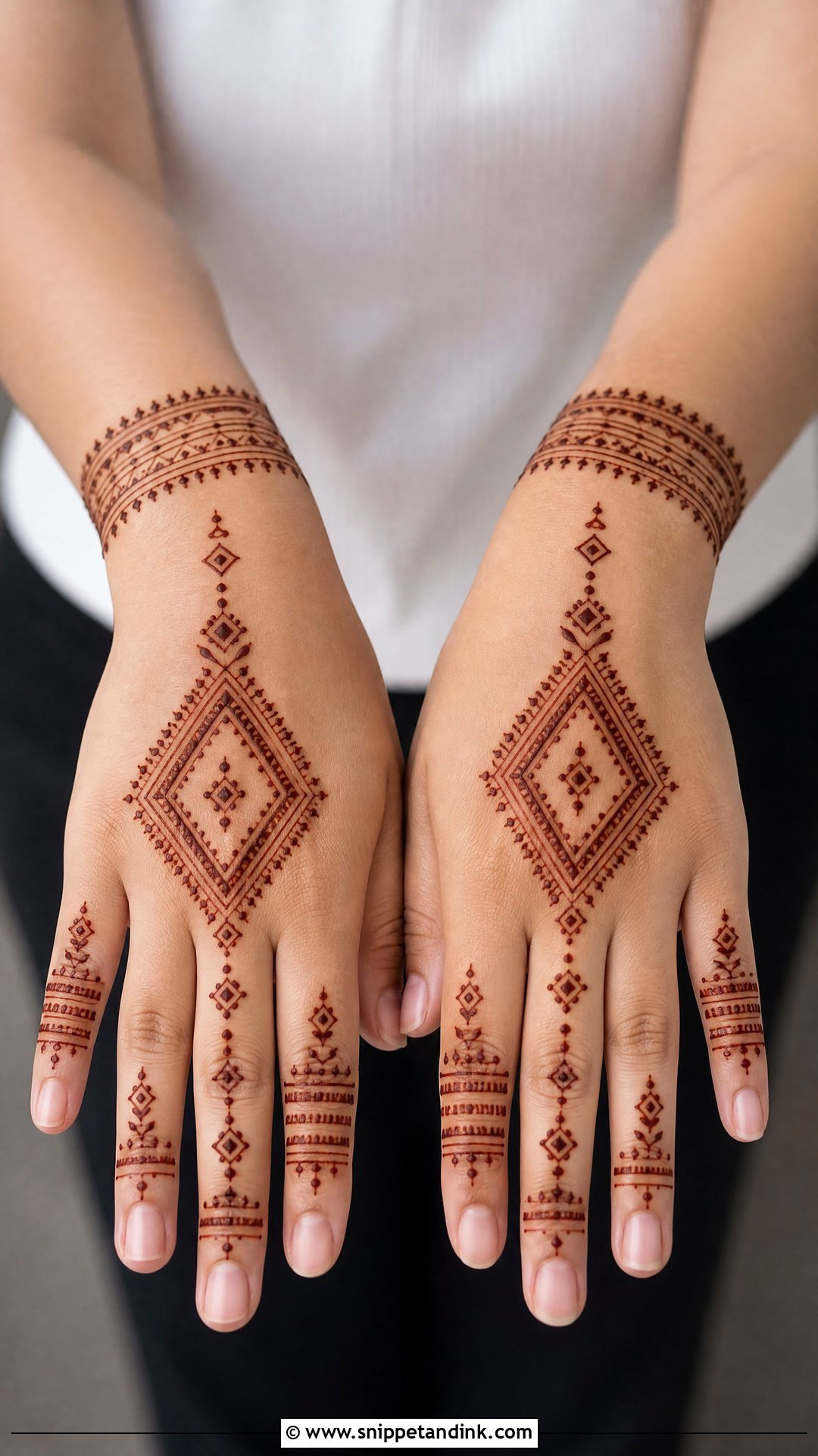 Mini Moroccan Mehndi Design - Snippet and Ink - 30 Mini Mehndi Designs