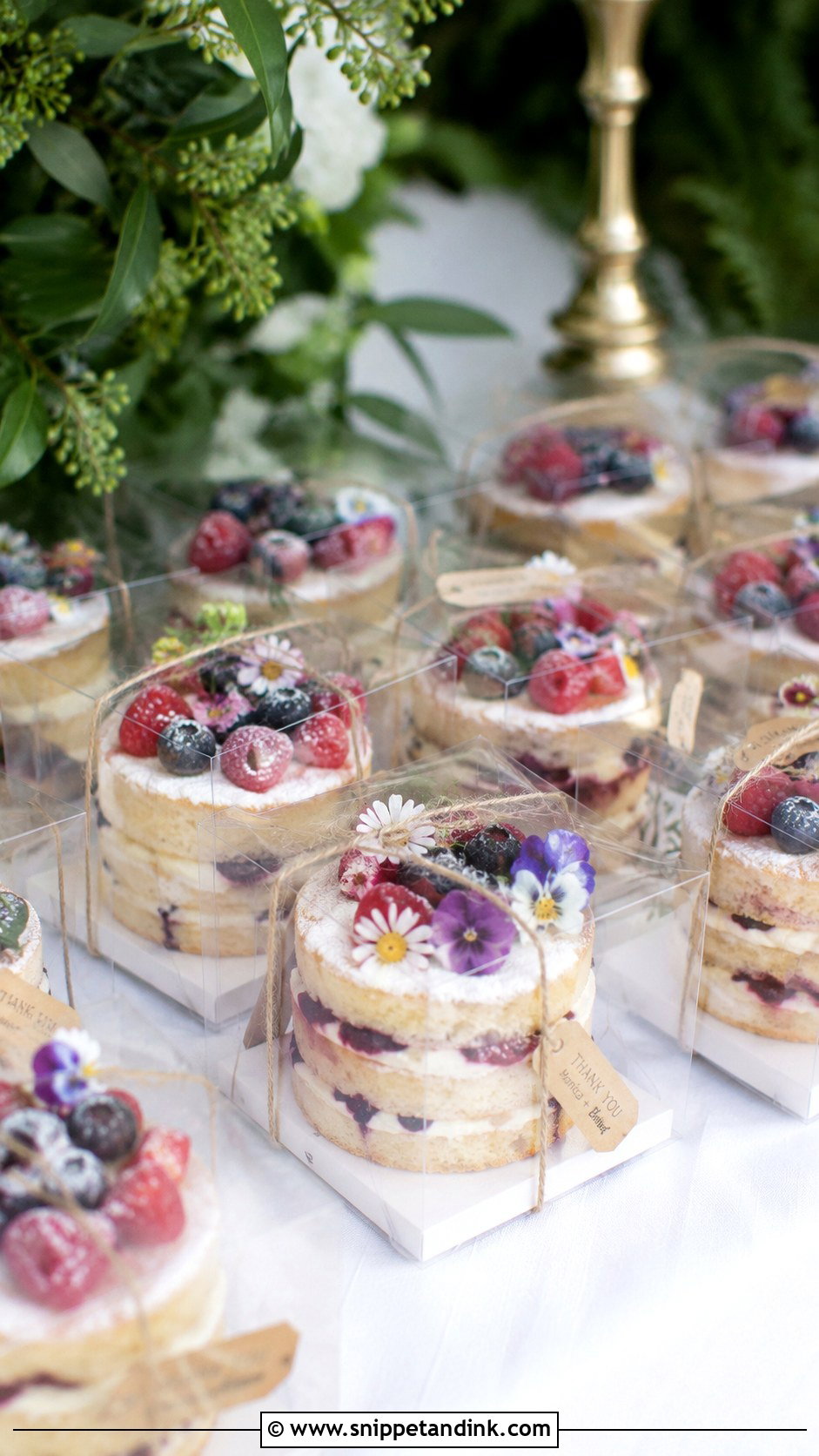 Mini Naked Cake Wedding Favors - Snippet and Ink - 20 Cake Favors for Wedding