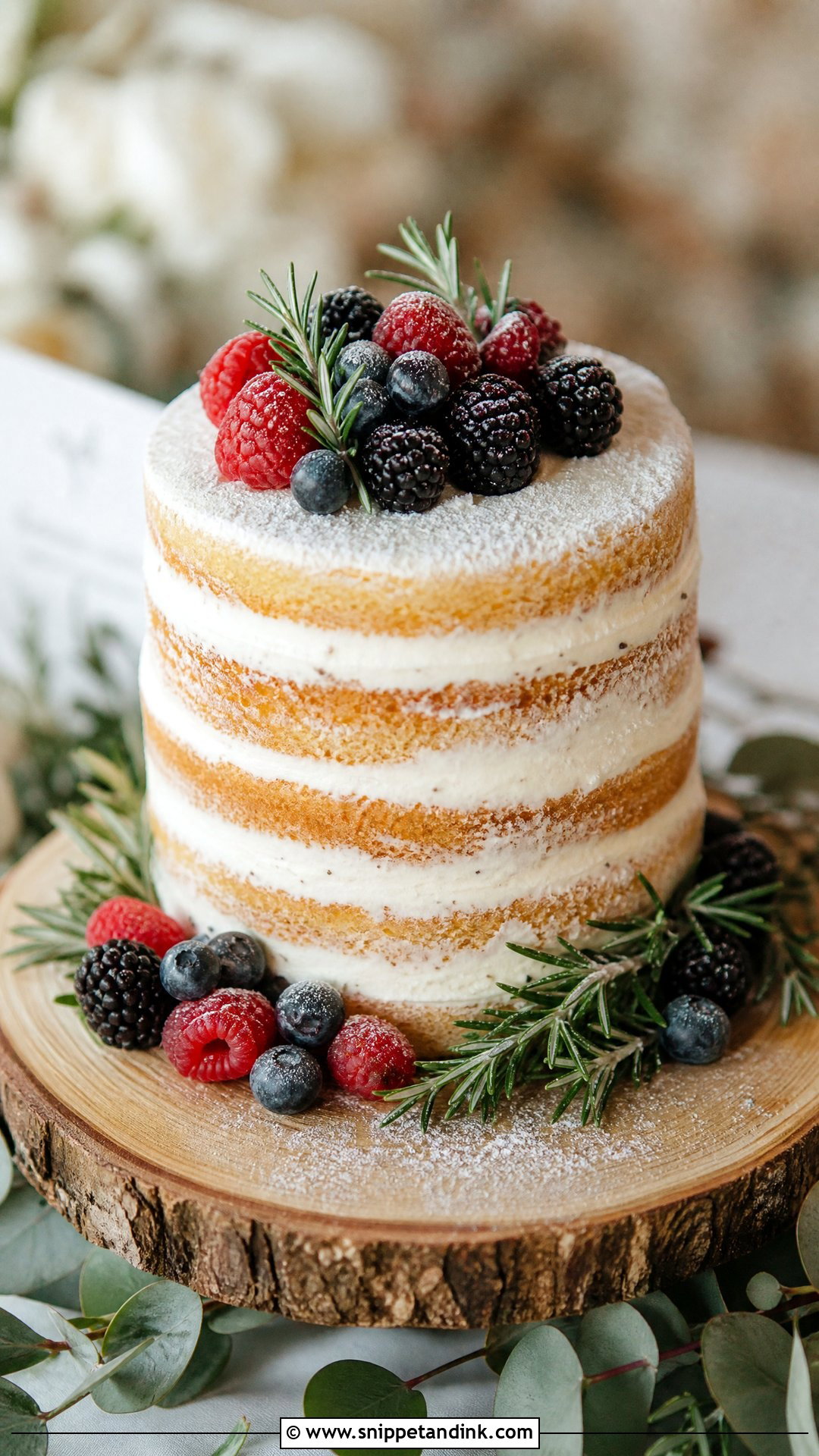 Mini Naked Wedding Cake - Snippet and Ink - 20 Mini Wedding Cake Ideas