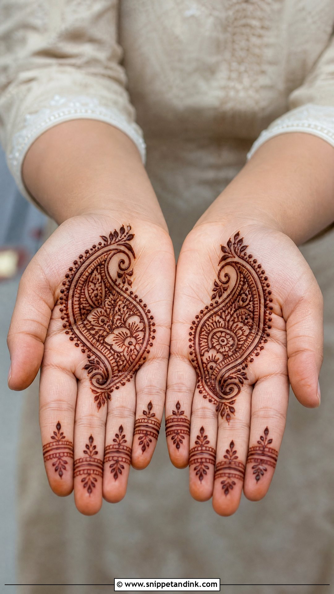 Mini Paisley Mehndi Design - Snippet and Ink - 30 Mini Mehndi Designs
