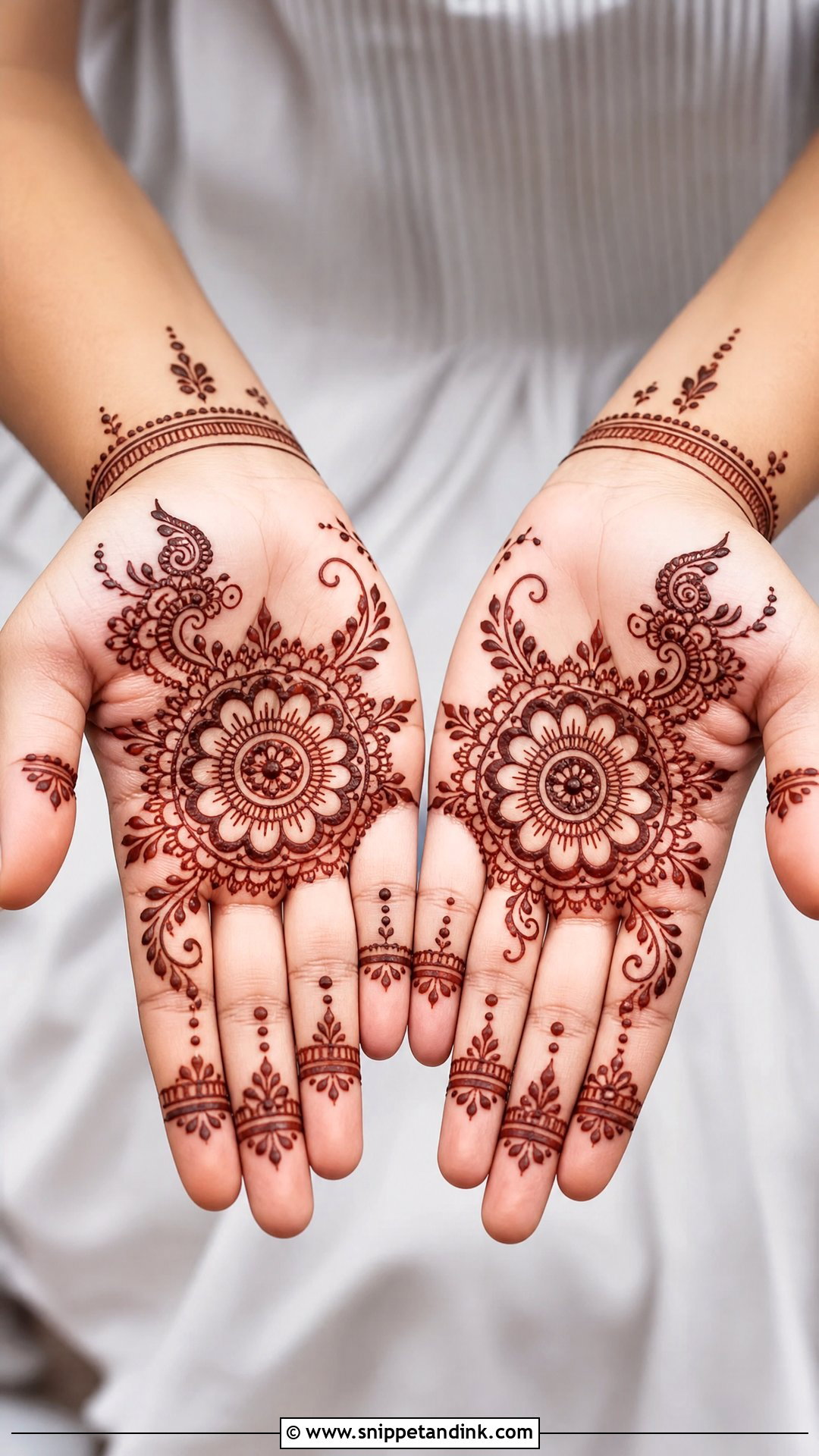 Mini Palm Mehndi Design - Snippet and Ink - 30 Mini Mehndi Designs