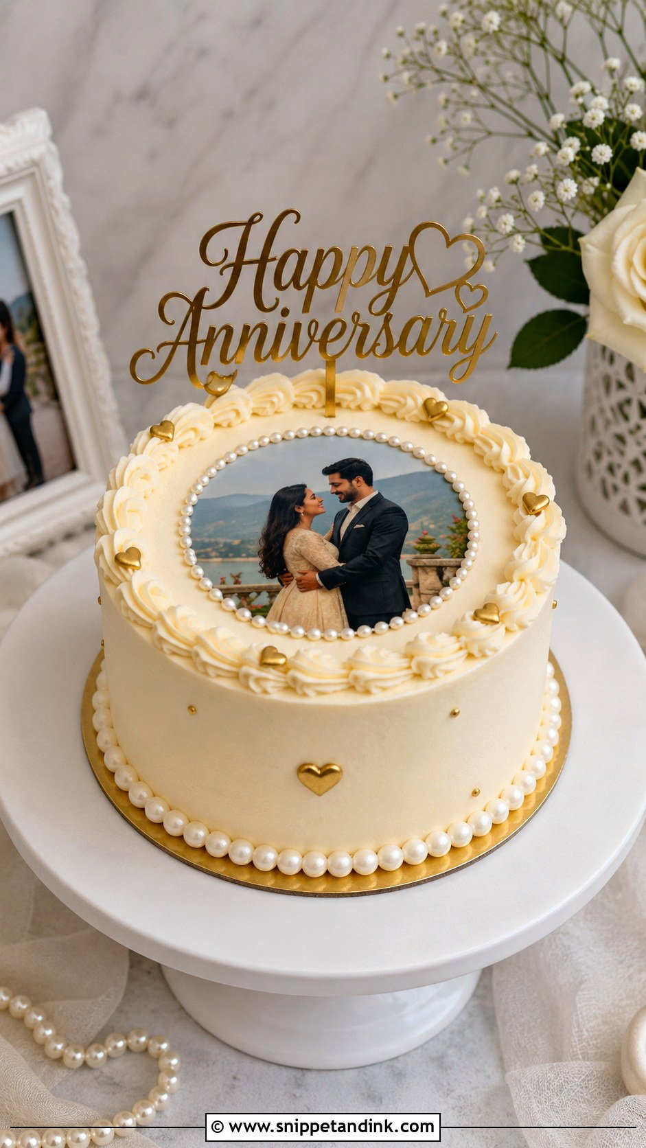 Mini Photo Anniversary Cake - Snippet and Ink - 20 Happy Anniversary Mini Cake Ideas