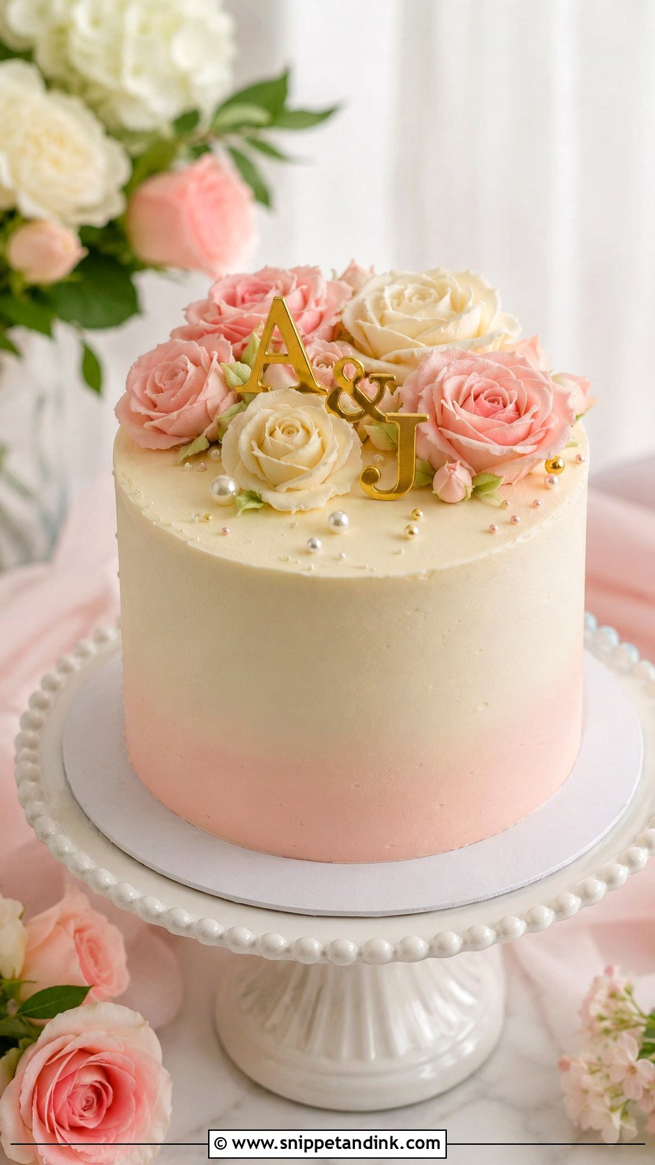 Mini Rose Anniversary Cake - Snippet and Ink - 20 Happy Anniversary Mini Cake Ideas