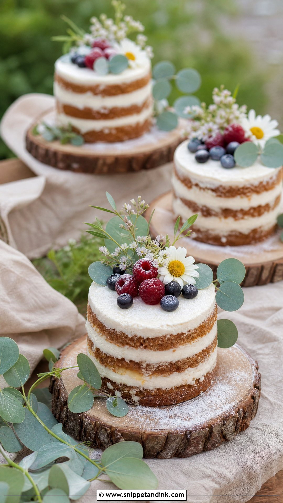 Mini Rustic Wedding Cakes - Snippet and Ink - 20 Mini Wedding Cakes