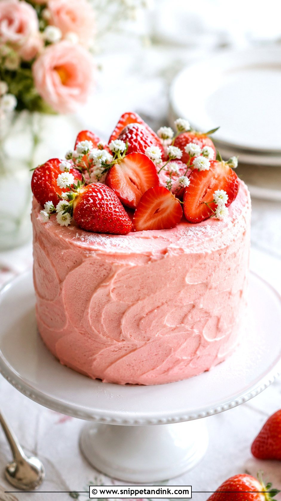 Mini Strawberry Anniversary Cake - Snippet and Ink - 20 Happy Anniversary Mini Cake Ideas