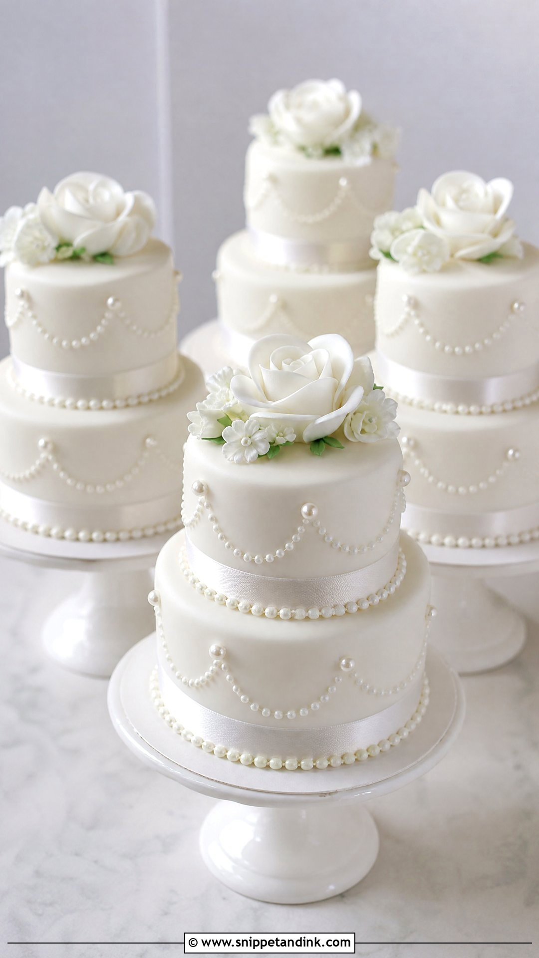 Mini Two Tier Wedding Cakes - Snippet and Ink - 20 Mini Wedding Cakes