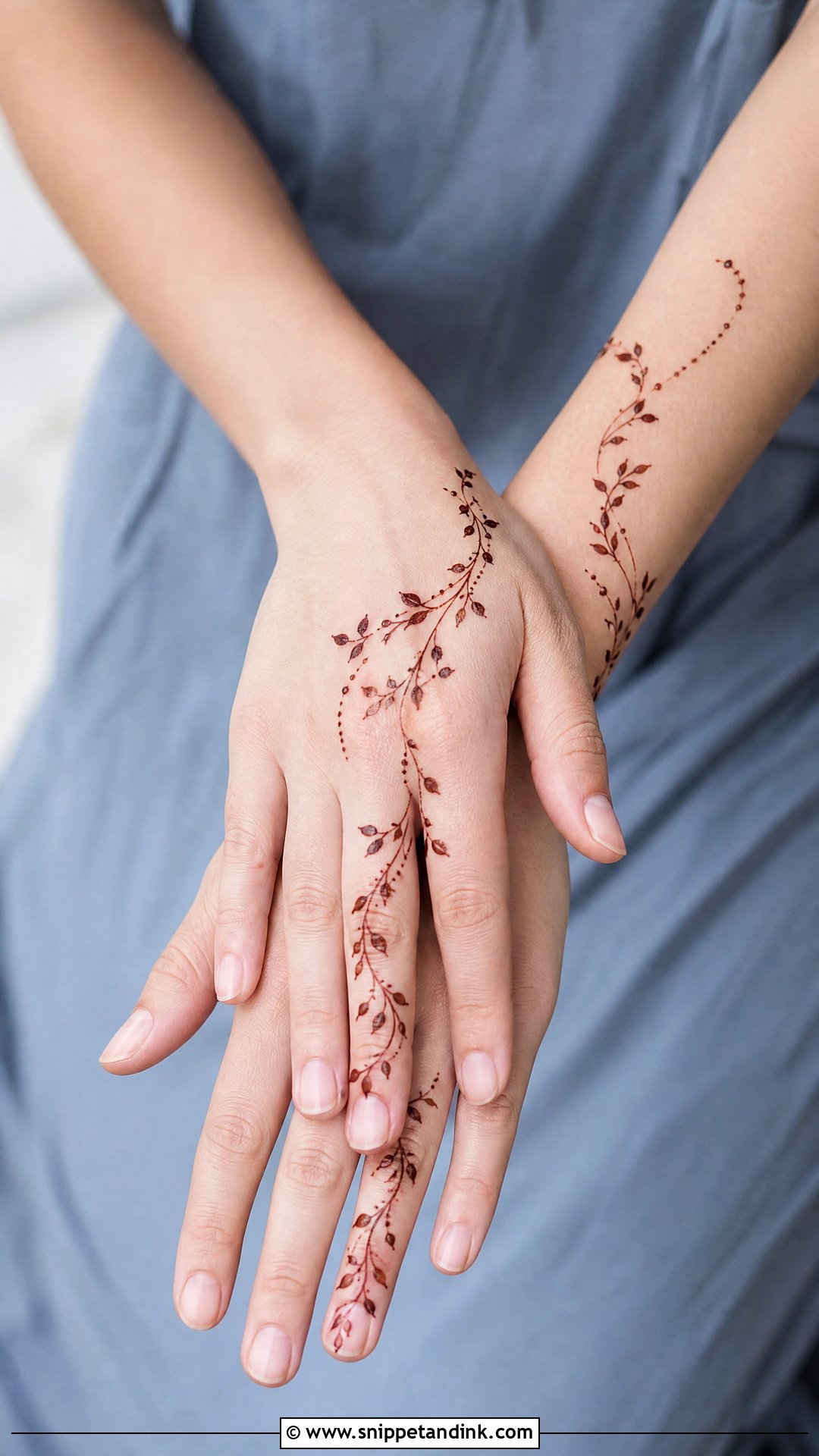 Mini Vine Mehndi Design - Snippet and Ink - 30 Mini Mehndi Designs