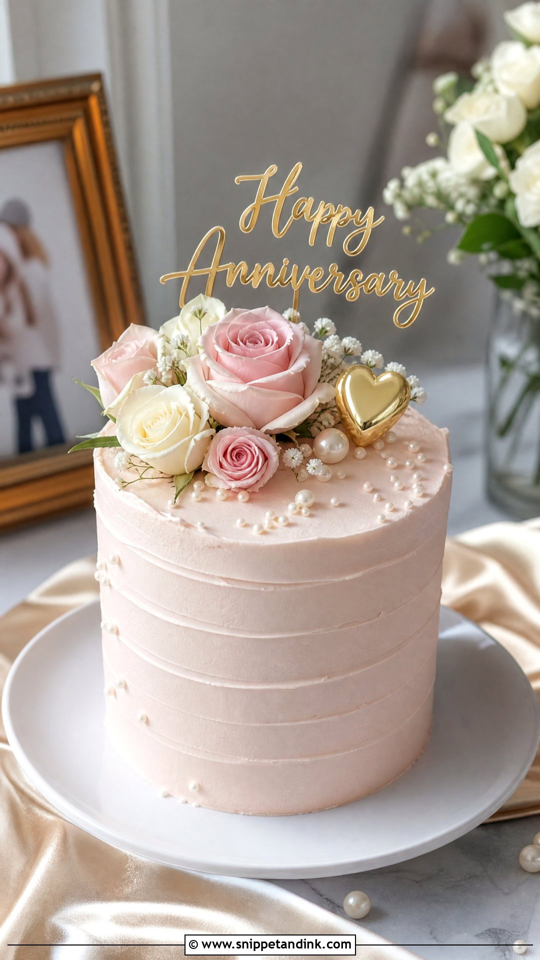Mini Wedding Anniversary Cake - Snippet and Ink - 30 Wedding Anniversary Cakes
