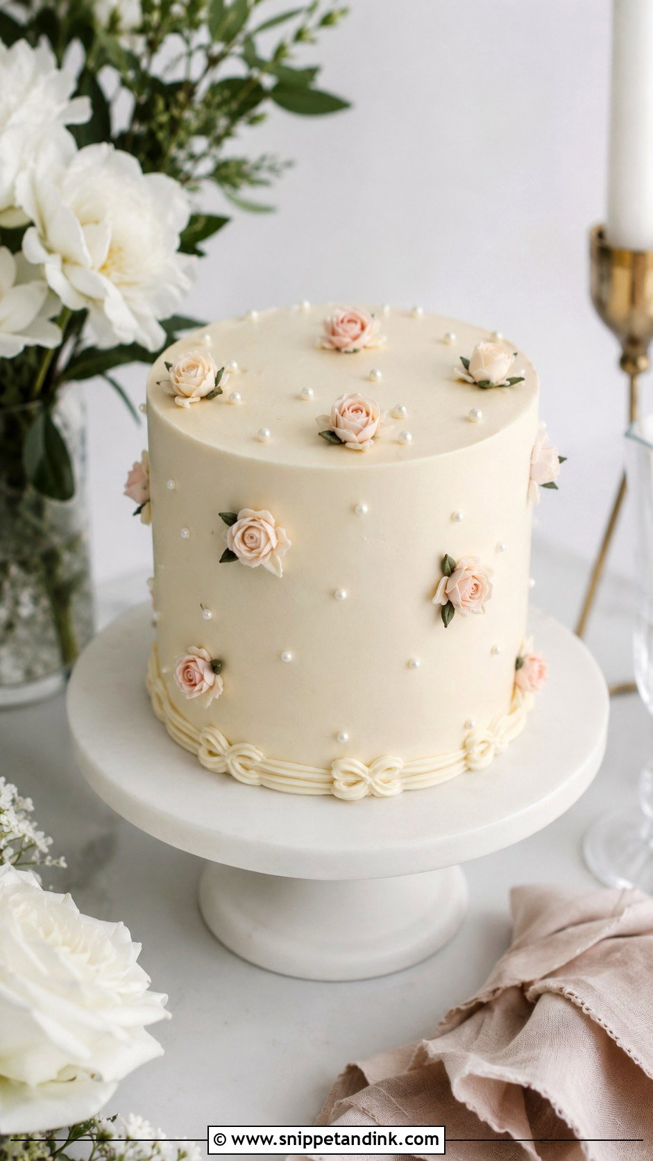 Mini Wedding Cake - Snippet and Ink - 20 Wedding Cake at Home Ideas