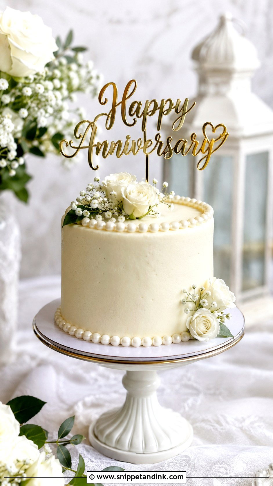 Mini Wedding Cake Anniversary Cake - Snippet and Ink - 20 Happy Anniversary Mini Cake Ideas