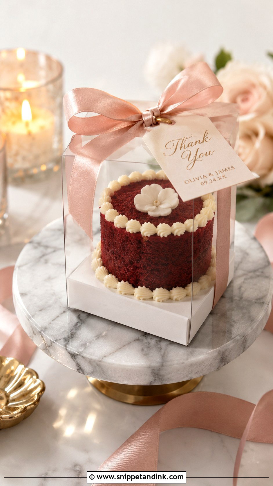 Mini Wedding Cake Favor Box - Snippet and Ink - 20 Wedding Cake Favor Boxes