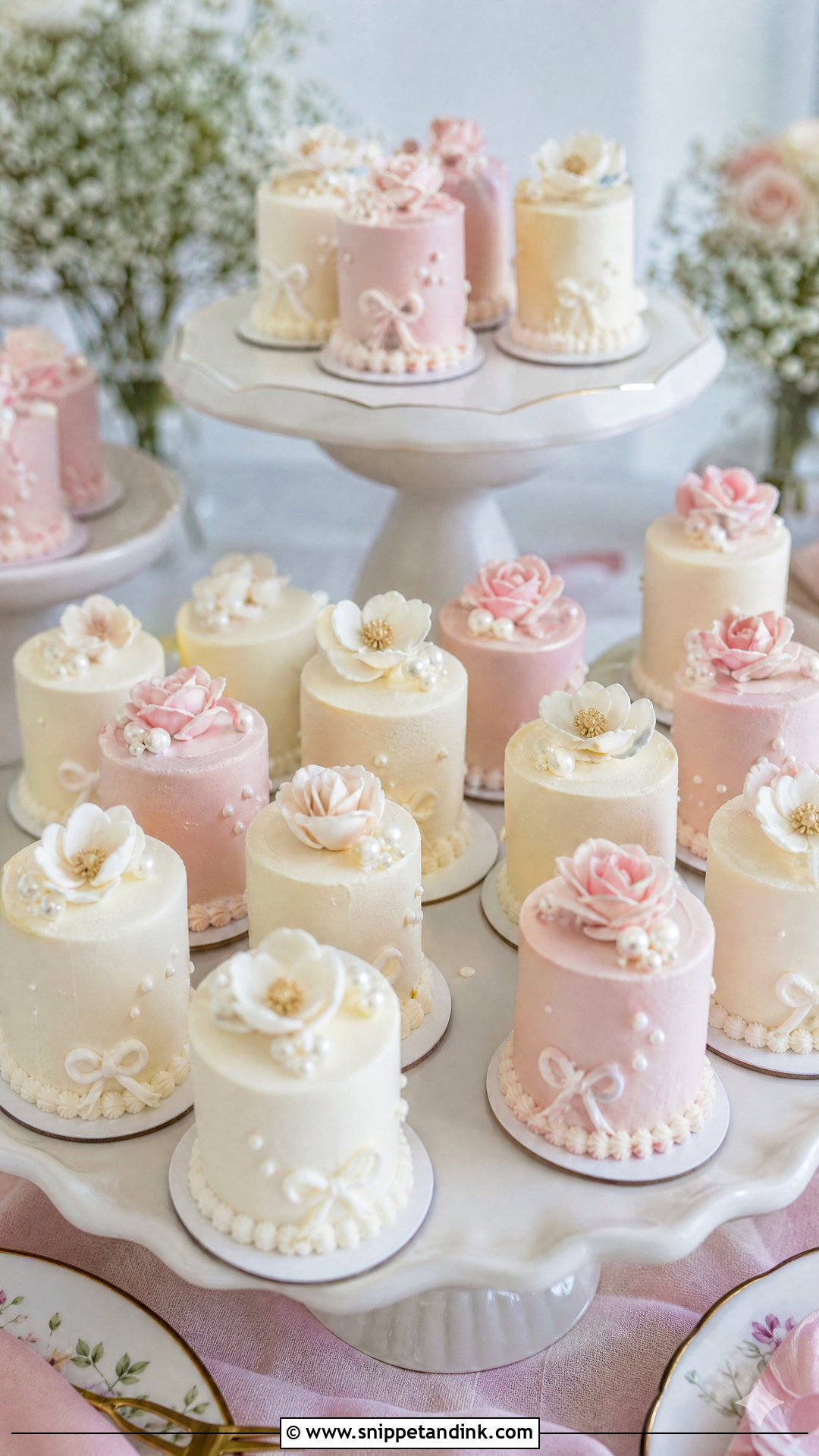 Mini Wedding Cakes - Snippet and Ink - 20 Let Them Eat Cake Aesthetic Ideas for Wedding