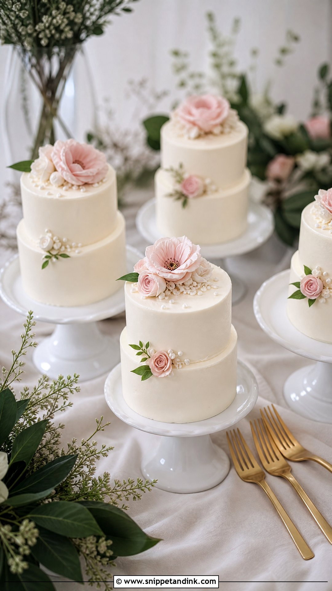 Mini Wedding Cakes - Snippet and Ink - 20 Wedding Sweets